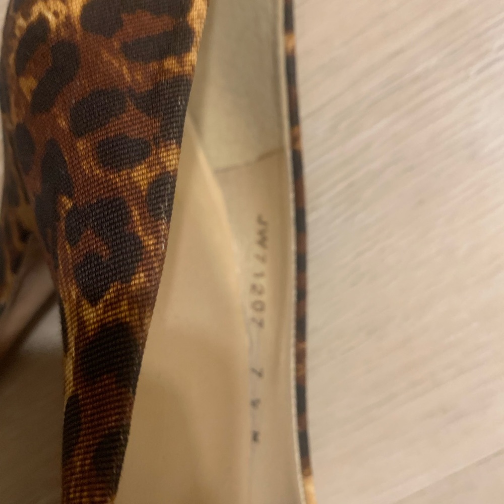 Stuart Weitzman Leopard Print Open Toe Heel - image 7